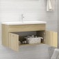 vidaXL Mueble con lavabo madera de ingeniería roble Sonoma vidaXL Mueble con lavabo madera de ingeniería roble Sonoma