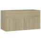 vidaXL Mueble con lavabo madera de ingeniería roble Sonoma vidaXL Mueble con lavabo madera de ingeniería roble Sonoma