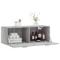 vidaXL Armario de pared madera ingeniería gris Sonoma 100x36,5x35 cm vidaXL Armario de pared madera ingeniería gris Sonoma 100x36,5x35 cm