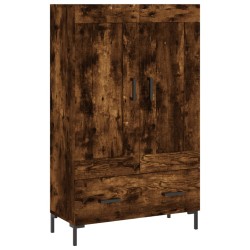 vidaXL Aparador alto madera de ingeniería roble ahumado 69,5x31x115 cm