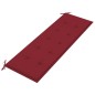 vidaXL Banco Batavia madera maciza de teca con cojín color vino 150 cm vidaXL Banco Batavia madera maciza de teca con cojín color vino 150 cm