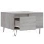 vidaXL Mesa de centro madera contrachapada gris Sonoma 55x55x36,5 cm