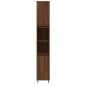 vidaXL Armario de baño madera contrachapada roble marrón 30x30x190 cm