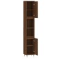 vidaXL Armario de baño madera contrachapada roble marrón 30x30x190 cm