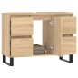 vidaXL Mueble de baño madera de ingeniería roble Sonoma 80x33x60 cm vidaXL Mueble de baño madera de ingeniería roble Sonoma 80x33x60 cm