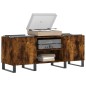 vidaXL Mueble discos madera contrachapada roble ahumado 121x38x48 cm vidaXL Mueble discos madera contrachapada roble ahumado 121x38x48 cm