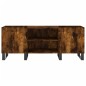 vidaXL Mueble discos madera contrachapada roble ahumado 121x38x48 cm vidaXL Mueble discos madera contrachapada roble ahumado 121x38x48 cm