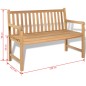 vidaXL Banco de jardín 120 cm teca vidaXL Banco de jardín 120 cm teca