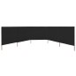 vidaXL Paravientos de 5 paneles tela negro 600x120 cm vidaXL Paravientos de 5 paneles tela negro 600x120 cm