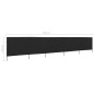 vidaXL Paravientos de 5 paneles tela negro 600x120 cm vidaXL Paravientos de 5 paneles tela negro 600x120 cm