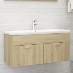 vidaXL Mueble con lavabo madera de ingeniería roble Sonoma