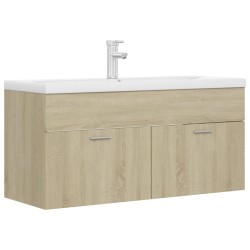 vidaXL Mueble con lavabo madera de ingeniería roble Sonoma