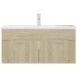 vidaXL Mueble con lavabo madera de ingeniería roble Sonoma vidaXL Mueble con lavabo madera de ingeniería roble Sonoma