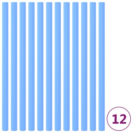 vidaXL Mangas de espuma de poste de cama elástica 12 uds 92,5 cm azul