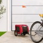 vidaXL Remolque de bicicleta mascotas hierro tela Oxford rojo negro vidaXL Remolque de bicicleta mascotas hierro tela Oxford rojo negro
