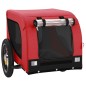 vidaXL Remolque de bicicleta mascotas hierro tela Oxford rojo negro vidaXL Remolque de bicicleta mascotas hierro tela Oxford rojo negro