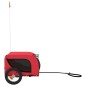 vidaXL Remolque de bicicleta mascotas hierro tela Oxford rojo negro vidaXL Remolque de bicicleta mascotas hierro tela Oxford rojo negro
