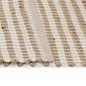 vidaXL Alfombra tejida a mano yute y tela 120x180 cm natural y blanca vidaXL Alfombra tejida a mano yute y tela 120x180 cm natural y blanca