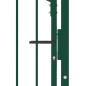 vidaXL Puerta de valla con picos acero verde 100x150 cm vidaXL Puerta de valla con picos acero verde 100x150 cm