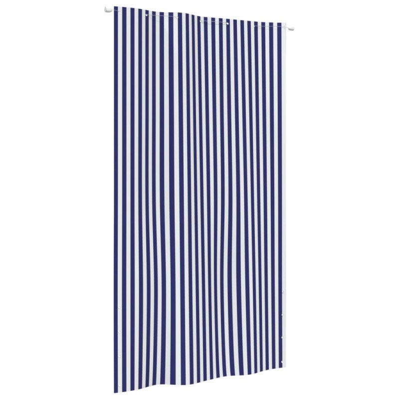 vidaXL Toldo pantalla para balcón tela oxford azul y blanco 140x240 cm vidaXL Toldo pantalla para balcón tela oxford azul y blanco 140x240 cm