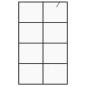 vidaXL Mampara ducha accesible vidrio ESG transparente negro 115x195cm