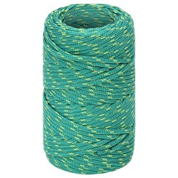 vidaXL Cuerda de barco polipropileno verde 2 mm 25 m