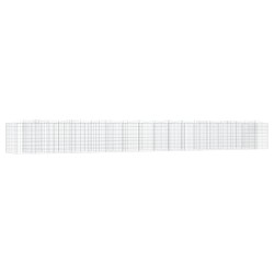 vidaXL Arriate de gaviones forma arco hierro galvanizado 800x100x100cm