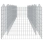 vidaXL Arriate de gaviones forma arco hierro galvanizado 800x100x100cm