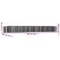 vidaXL Arriate de gaviones forma arco hierro galvanizado 800x100x100cm