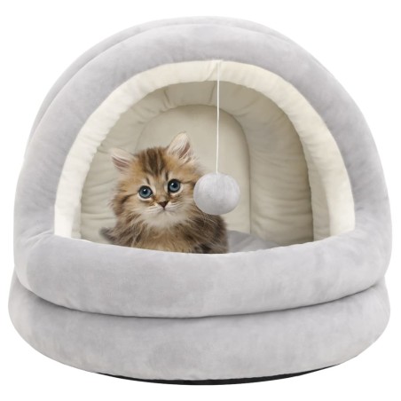 vidaXL Cama para gatos color gris y crema 50x50x45 cm