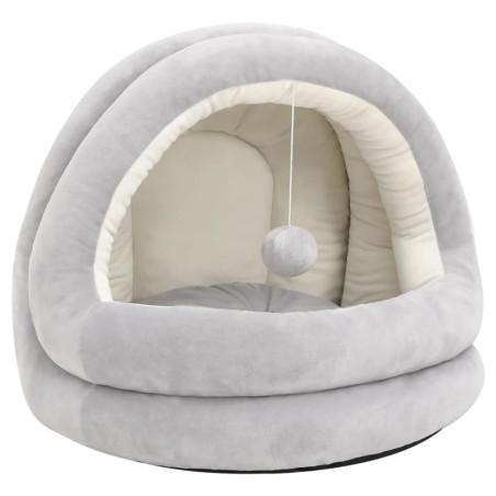vidaXL Cama para gatos color gris y crema 50x50x45 cm