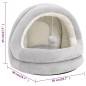 vidaXL Cama para gatos color gris y crema 50x50x45 cm vidaXL Cama para gatos color gris y crema 50x50x45 cm