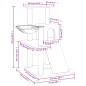 vidaXL Rascador para gatos con postes de sisal gris oscuro 82 cm