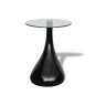 vidaXL Mesa de centro superficie redonda vidrio negro brillante 2 uds vidaXL Mesa de centro superficie redonda vidrio negro brillante 2 uds