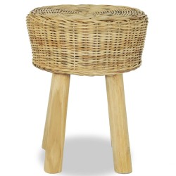 vidaXL Taburete de bar ratán natural