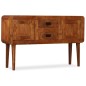 vidaXL Aparador de madera maciza acabado miel 120x30x75 cm vidaXL Aparador de madera maciza acabado miel 120x30x75 cm