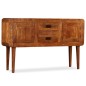 vidaXL Aparador de madera maciza acabado miel 120x30x75 cm vidaXL Aparador de madera maciza acabado miel 120x30x75 cm