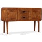 vidaXL Aparador de madera maciza acabado miel 120x30x75 cm vidaXL Aparador de madera maciza acabado miel 120x30x75 cm