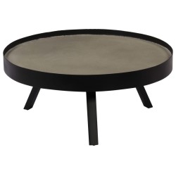 vidaXL Mesa de centro con superficie de hormigón 74x32 cm