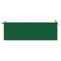 vidaXL Banco Batavia madera maciza de teca con cojín verde 150 cm