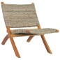 vidaXL Silla de ratán kubu natural y madera maciza de caoba vidaXL Silla de ratán kubu natural y madera maciza de caoba