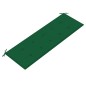 vidaXL Banco Batavia madera maciza de teca con cojín verde 150 cm