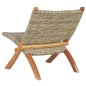 vidaXL Silla de ratán kubu natural y madera maciza de caoba vidaXL Silla de ratán kubu natural y madera maciza de caoba