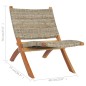 vidaXL Silla de ratán kubu natural y madera maciza de caoba vidaXL Silla de ratán kubu natural y madera maciza de caoba