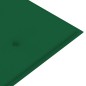 vidaXL Banco Batavia madera maciza de teca con cojín verde 150 cm