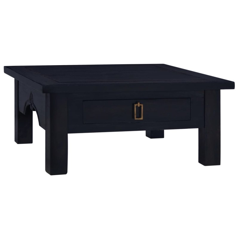 vidaXL Mesa de centro café negro claro madera de caoba 68x68x30 cm vidaXL Mesa de centro café negro claro madera de caoba 68x68x30 cm