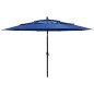 vidaXL Sombrilla de 3 niveles con poste de aluminio azul 3,5 m vidaXL Sombrilla de 3 niveles con poste de aluminio azul 3,5 m