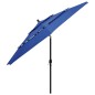 vidaXL Sombrilla de 3 niveles con poste de aluminio azul 3,5 m vidaXL Sombrilla de 3 niveles con poste de aluminio azul 3,5 m