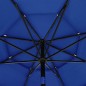 vidaXL Sombrilla de 3 niveles con poste de aluminio azul 3,5 m vidaXL Sombrilla de 3 niveles con poste de aluminio azul 3,5 m