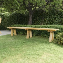 vidaXL Banco de jardín madera maciza de pino impregnada 220 cm